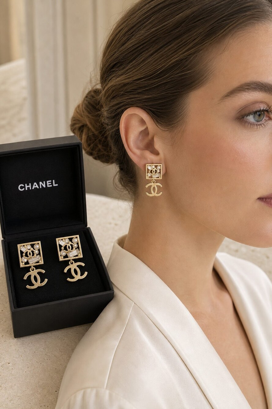 CHANEL Classic Parisian Earrings Style 18 | New with Box - Picture 9 of 9